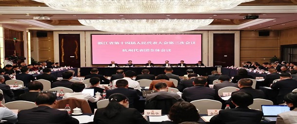 仇建平董事長出席省十四屆人大三次會議并在杭州代表團全體會議上發言